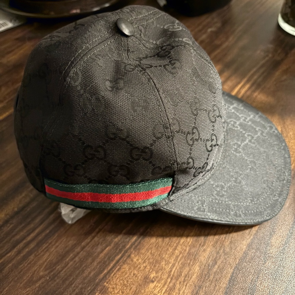 Gucci Black Monogram Cap
